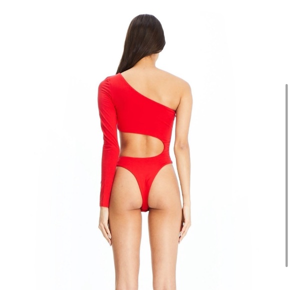i.am.gia Jupiter One-Shoulder Bodysuit - Red - XS - Picture 3 of 3